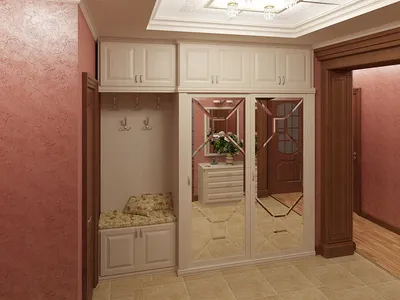 Встроенная прихожая для узкого коридора: шкаф-купе и другая мебель, фото  интерьера