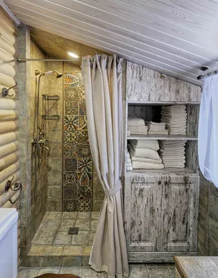 ванная комната в деревянном доме | Деревянные дома, Бревенчатые дома, Дом