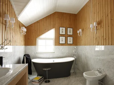 Дизайн ванной в деревянном доме - Ремонт квартир фото