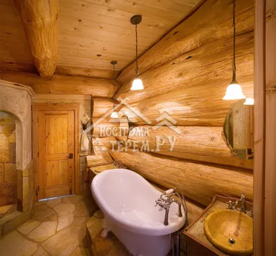 Ванная комната в деревянном доме | Компания «Кострома Терем» | Кострома
