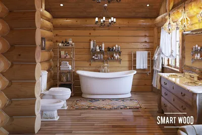 Санузел в деревянном доме | Smart Wood | Деревянные дома | Дзен