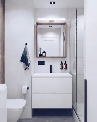 Когда маленький санузел и каждому оборудованию нужно минимум по 80 см  (🚿,🚽), то раковина/тумба… | Minimalist bathroom design, Bathroom design,  Minimalist bathroom