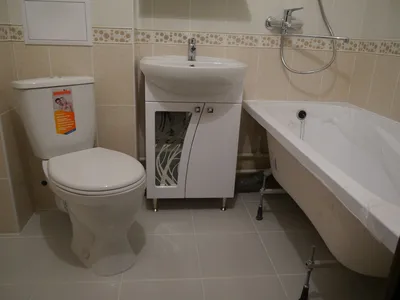 Ремонт совмещённого санузла (ванной комнаты) г. Новокузнецк ул. Ноградсакая  д.1
