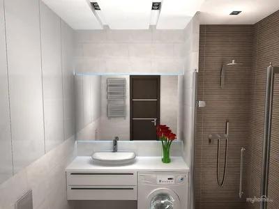 Дизайн ванной комнаты в панельном доме - 69 фото