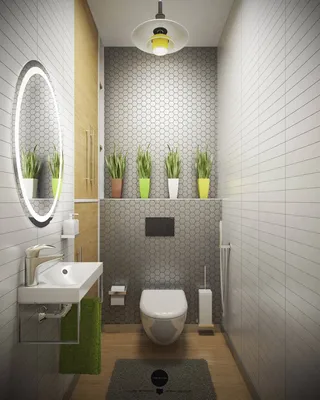 Дизайн туалетной комнаты маленького размера - 67 фото