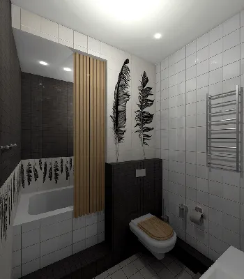 Дизайн ванных комнат площадью 5 и 6 м²: лучшие идеи планировки, создание  грамотного и стильного оформления дизайна интерьера современной типовой  ванной комнаты