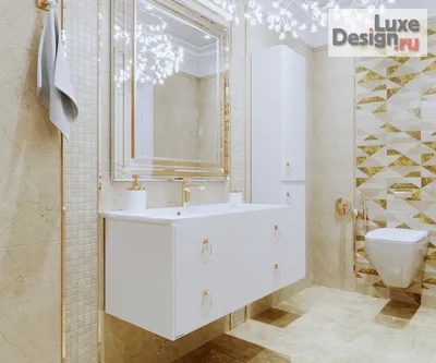 Дизайн интерьера ванной - Санузел в 5-комнатной квартире
