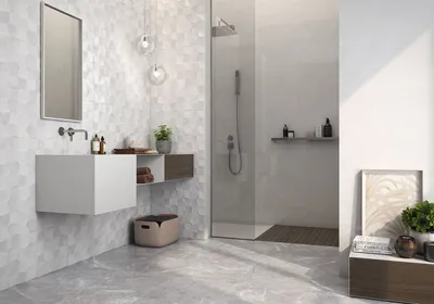 Фото ванных комнат в плитке после ремонта. Модные ванные комнаты 2020-2021  года: какие узоры, цвета и тенденции в тренде