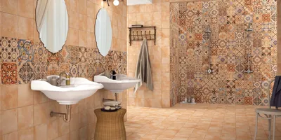 Фото дизайна плитки для ванной комнаты 2018
