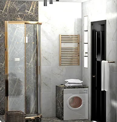 современный дизайн санузел с душевой кабиной белая овальная ванна двойная  раковина столешница бронзовые крана. панорамное окно Иллюстрация штока -  иллюстрации насчитывающей роскошь, ново: 219461553