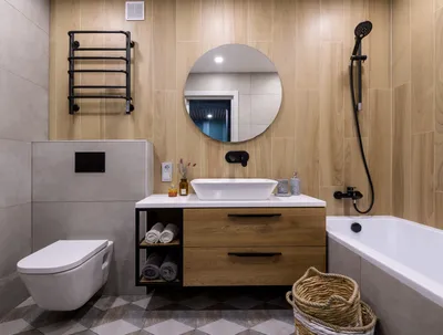 Ванные комнаты с полом из керамогранита –135 лучших фото-идей дизайна  интерьера ванной | Houzz Россия