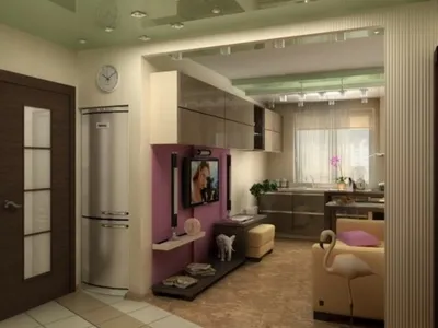 Дизайн маленькой кухни и гостинной » Картинки и фотографии дизайна квартир,  домов, коттеджей