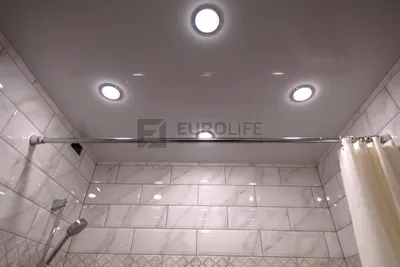 Глянцевые потолки в ванную - Евро Лайф
