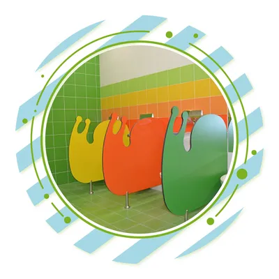 Сантехнические перегородки для детского сада (id 59014952)