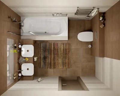 Планировка ванны с туалетом - 71 фото
