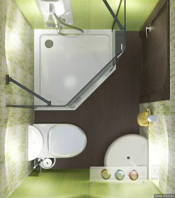 Дизайн проекты маленьких ванных комнат - 75 фото