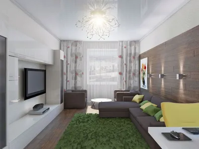 Дизайн гостиной комнаты 19 кв. м в современном стиле: фото реального зала