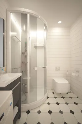 Ванная комната 4 кв.м в современном стиле ➤ смотреть фото дизайна интерьера