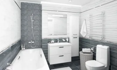 Дизайн-проект Zen чёрный плитка готовые решения для ванной комнаты цена,  фото, купить на сайте Laparet