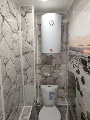 Туалет из панелей ПВХ В хрущевке - 69 фото