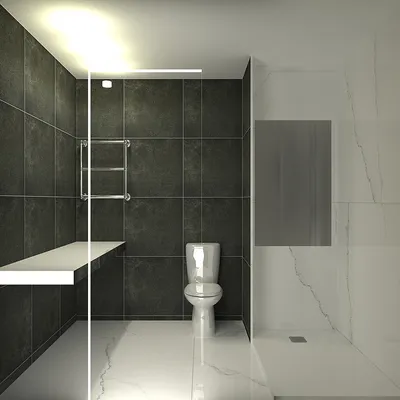 Санузел с душем (5.1) - Contemporary - Bathroom - by Владимир Микитин |  Tilelook