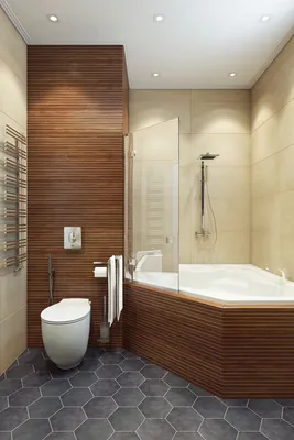 Туалет с ванной совмещенные дизайн - 58 фото