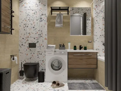 Ванная комната из контрастов и цветовых пятен – готовое решение в  интернет-магазине Леруа Мерлен Липецк
