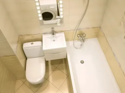 Бюджетный и недорогой ремонт ванной в \"хрущевке\" серии П-44 | Пример  оформления | SMALLFLAT.RU- дизайн интерьеров | Пульс Mail.ru