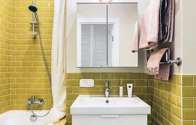 Дизайн ванных комнат в брежневках - 75 фото