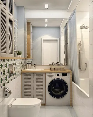 Черно-белый санузел | Интерьер, Небольшие ванные комнаты, Однокомнатная  квартира
