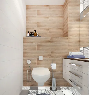 Санузел 2 кв.м совмещённый с ванной 6 кв.м ➤ смотреть фото дизайна интерьера