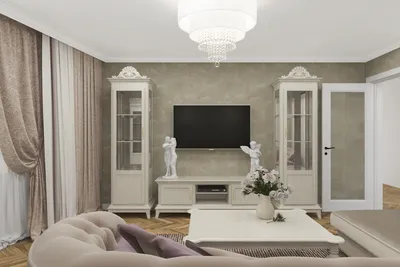 Дизайн интерьера гостиной в классическом стиле. Abitant Москва