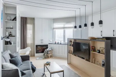 Дизайн студии 25 кв м: планировка и зонирование интерьера квартиры,  реальные фото