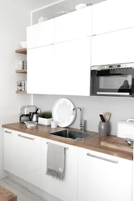 Создаем дизайн маленькой кухни 6 кв. м: 50 фото | Encimeras de cocina,  Diseño de cocina, Encimeras de madera