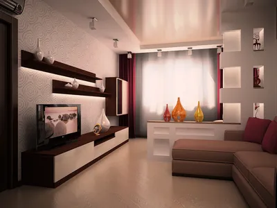 Дизайн зала в панельной квартире фото » Картинки и фотографии дизайна  квартир, домов, коттеджей