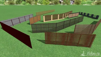Заборы 3д модели для Realtime landscaping architect | flokus.ru -  ландшафтный дизайн
