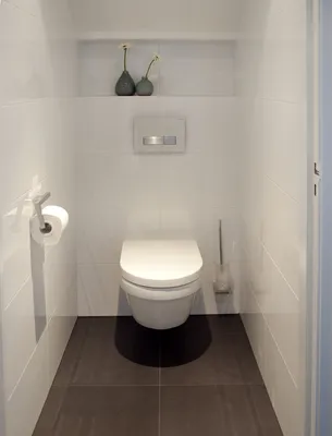 Дизайн туалета с инсталляцией - 60 фото