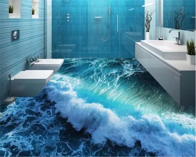 Наливной пол в ванну - 45 фото