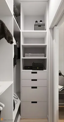 Фото дизайн гардеробной в спальне из проекта «Квартира в современном стиле  в ЖК «1147», 70 кв.м.» | Дизайн гардеробной, Обновление шкафа, Макет шкафа