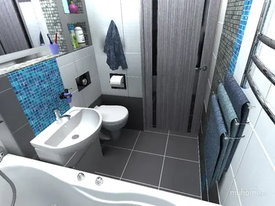 Дизайн проект ванной комнаты 2 кв.м » Картинки и фотографии дизайна  квартир, домов, коттеджей