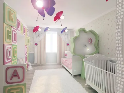 Детская комната для годовалого ребенка - 70 фото