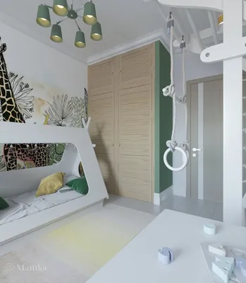 Яркий дизайн детской комнаты с анималистичными мотивами