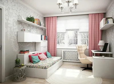 Дизайн интерьера, 200 грн. - Kidstaff | №1047579 | Decorar habitacion  pequeña, Decoración de habitaciones, Dormitorio femenino