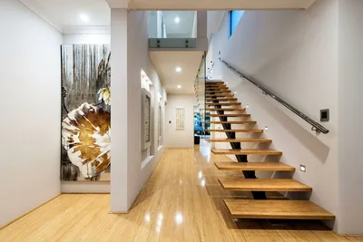 Идеи дизайна лестницы в доме на второй этаж | Дизайн интерьера | Дзен