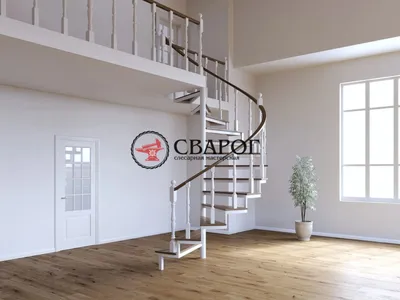 Недорогая стильная винтовая лестница на второй этаж - в Иркутске от  компании Сварог