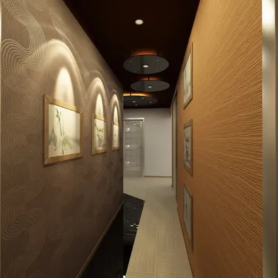 Дизайн длинного коридора: чем украсить, интересные идеи и решения,  фотографии