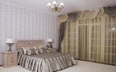 Дизайн штор для спальни: современное оформление, новинки, стильные гардины,  фото