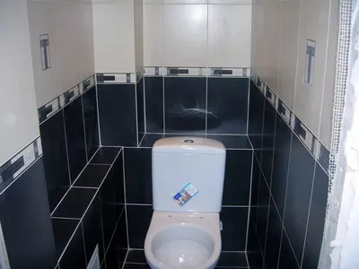 Дизайн туалета маленького размера - фото интерьера
