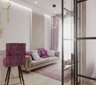 Дизайн интерьера двухкомнатной квартиры 37 кв.м в стиле ар-деко - портфолио  ГК «Фундамент»