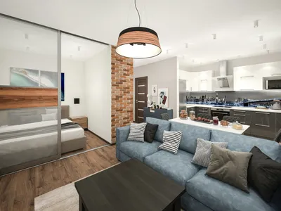 Дизайн интерьера однокомнатной квартиры в ЖК Мегаполис